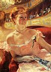 Mary Cassatt Woman With A Pearl Necklace In A Loge painting